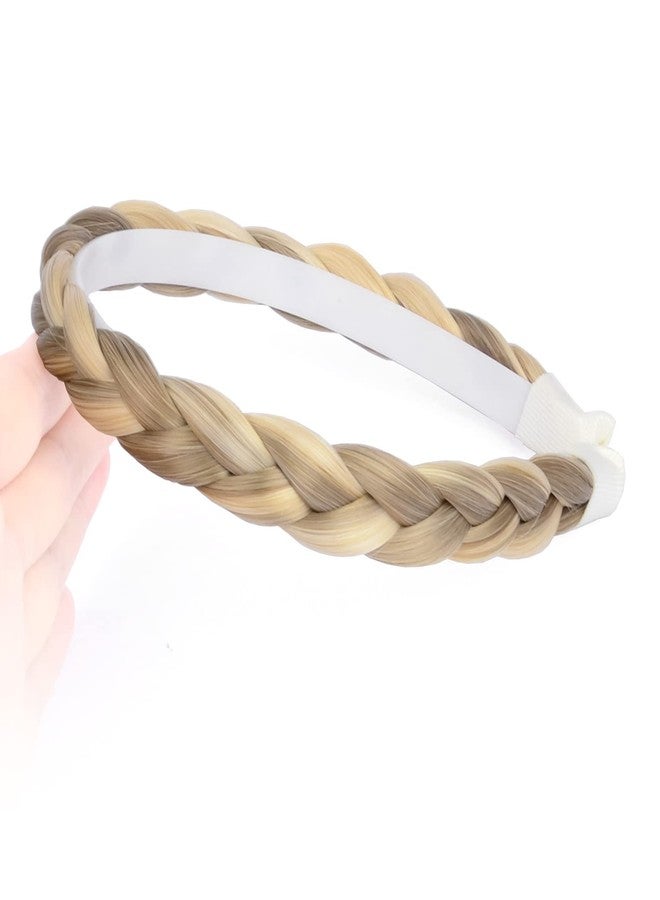 DIGUAN Width 0.6 inches Narrow Synthetic Hair Plaited Headband Braid With Teeth Hair Band Accessories for Women Girl (Buttered Toast) - Image 3